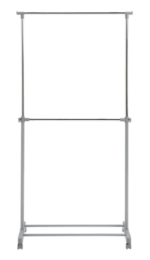 Double Clothes Rail - Grey And Chrome 14231703