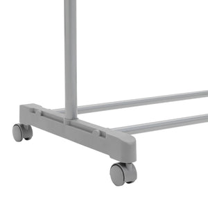Double Clothes Rail - Grey And Chrome 14231703