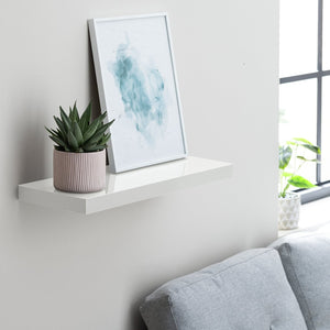 Jak 60cm Floating Shelf - White Gloss 18753380