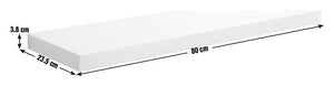 Jak 80cm Floating Shelf - White Gloss 13431906