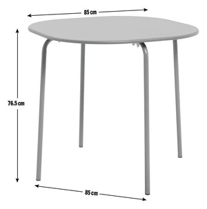 Compact 4 seater dining table set in grey