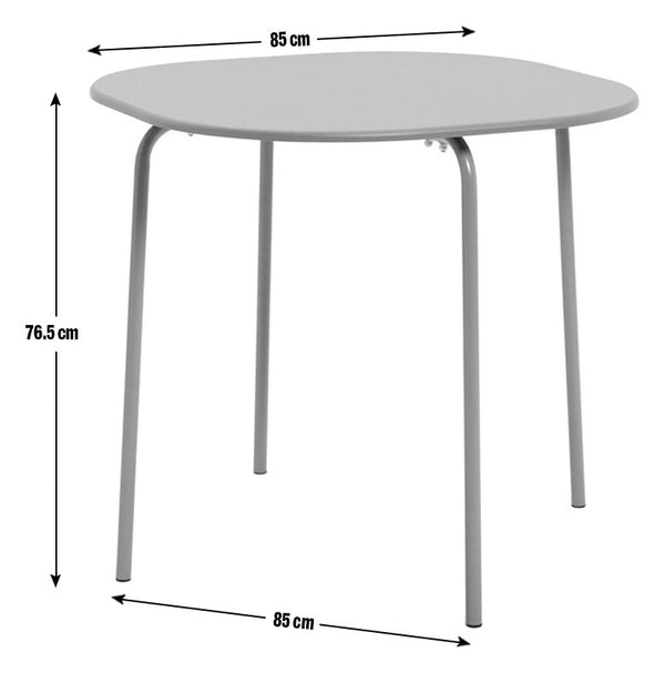Compact 4 seater dining table set in grey