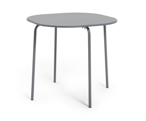 Grey dining chairs with metal frame and seat pads