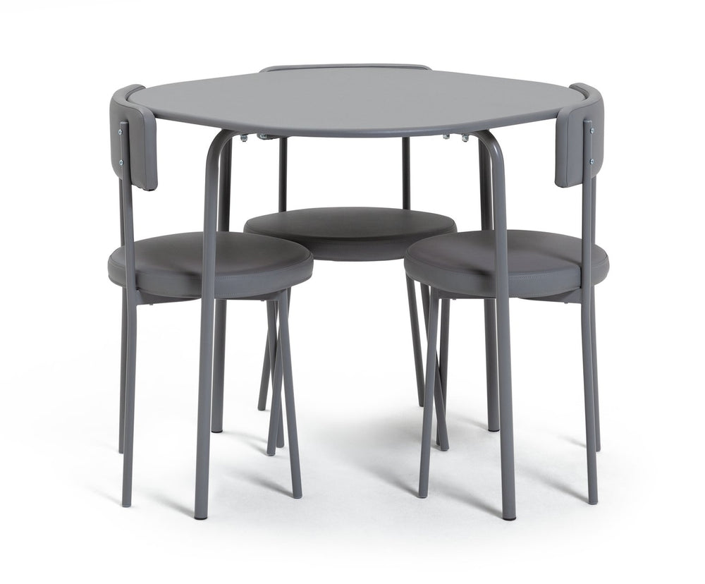 Jayla grey dining table and 4 chairs set