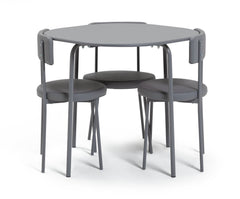 Jayla grey dining table and 4 chairs set