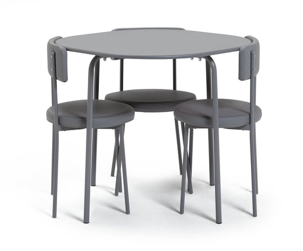 Jayla grey dining table and 4 chairs set