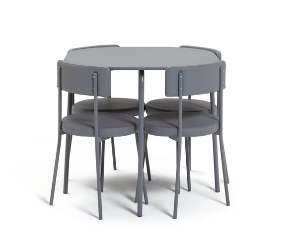 Clearance grey dining table and 4 chairs set