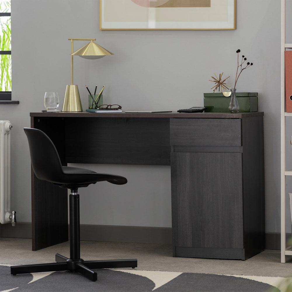 Jenson 1 Drawer Office Desk - Black & Brown 13086272