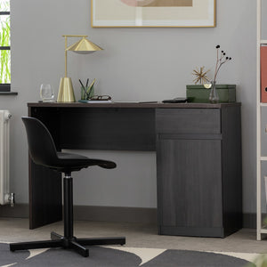 Jenson 1 Drawer Office Desk - Black & Brown 13086272