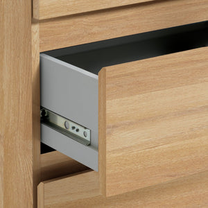 Jenson 3 Door 4 Drawer Mirror Wardrobe-Oak Effect 17570557