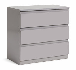 Jenson 3 Drawer Chest - Grey Gloss 17570784