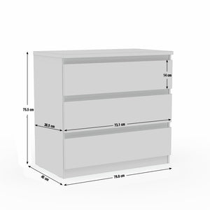Jenson 3 Drawer Chest - Matte White 17570801