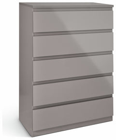 Jenson 5 Drawer Chest - Grey Gloss 17571116