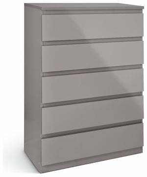 Jenson 5 Drawer Chest - Grey Gloss 17571116