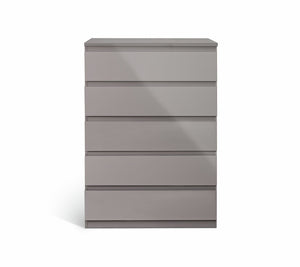 Jenson 5 Drawer Chest - Grey Gloss 17571116