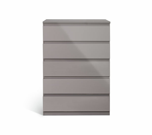 Jenson 5 Drawer Chest - Grey Gloss 17571116