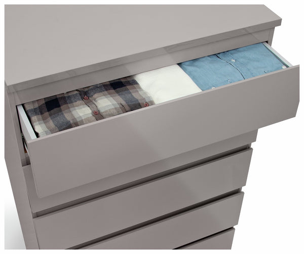 Jenson 5 Drawer Chest - Grey Gloss 17571116