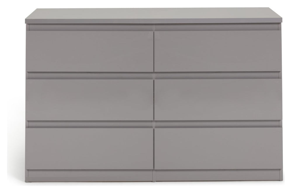 Jenson 6 Drawer Chest - Grey Gloss 17570904