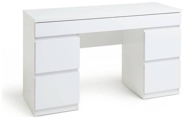 Jenson Double Pedestal Dressing Table-Matte White 17519927