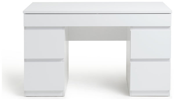 Jenson Double Pedestal Dressing Table-Matte White 17519927