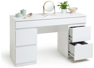 Jenson Double Pedestal Dressing Table-Matte White 17519927
