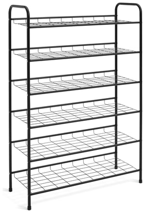 Jorn 6 Shelf Shoe Storage Rack - Black 15816158
