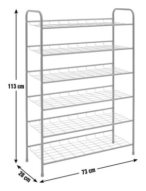 Jorn 6 Shelf Shoe Storage Rack - Black 15816158