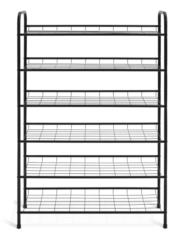 Jorn 6 Shelf Shoe Storage Rack - Black 15816158