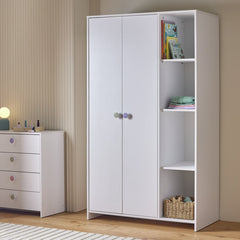 Juno 2 Door Open Shelf Wardrobe - White 18096126