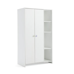 Juno 2 Door Open Shelf Wardrobe - White 18096126