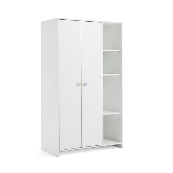 Juno 2 Door Open Shelf Wardrobe - White 18096126