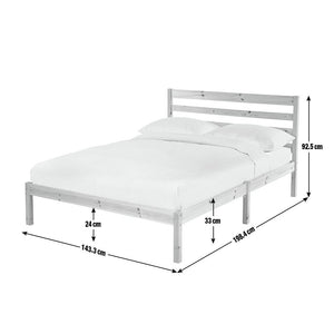 Kaycie Double Wooden Bed Frame - Black 14337779