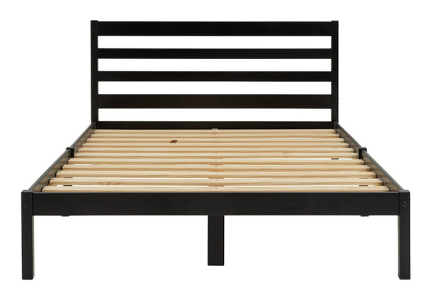 Kaycie Double Wooden Bed Frame - Black 14337779