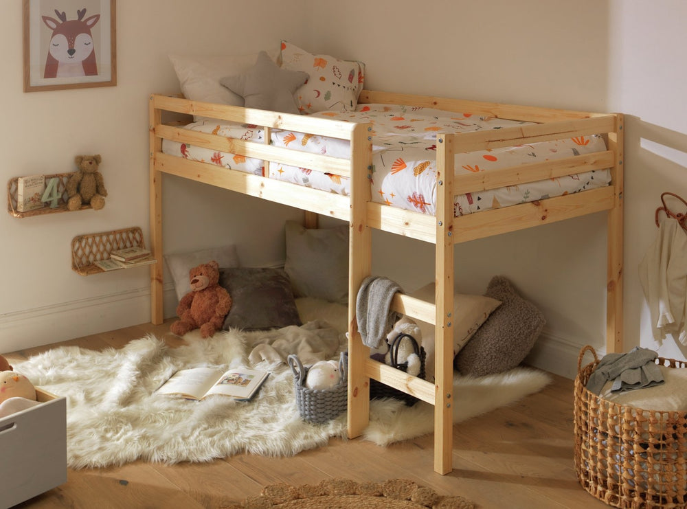 Kaycie Mid Sleeper Single Bed Frame - Pine 14115465