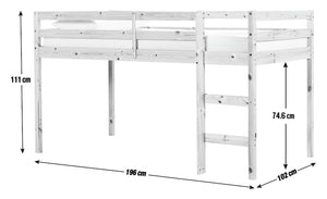 Kaycie Mid Sleeper Single Bed Frame - Pine 14115465