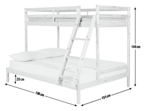 Kaycie Triple Bunk Bed Frame - White 11709939