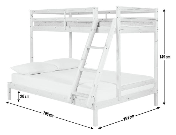 Kaycie Triple Bunk Bed Frame - White 11709939