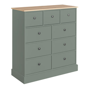 Kensington 9 Drawer Chest - Sage Green 17445204