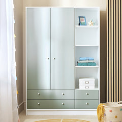 Kids Malibu 2 Door 4 Drawer Wardrobe - Green 17670385