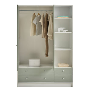 Kids Malibu 2 Door 4 Drawer Wardrobe - Green 17670385