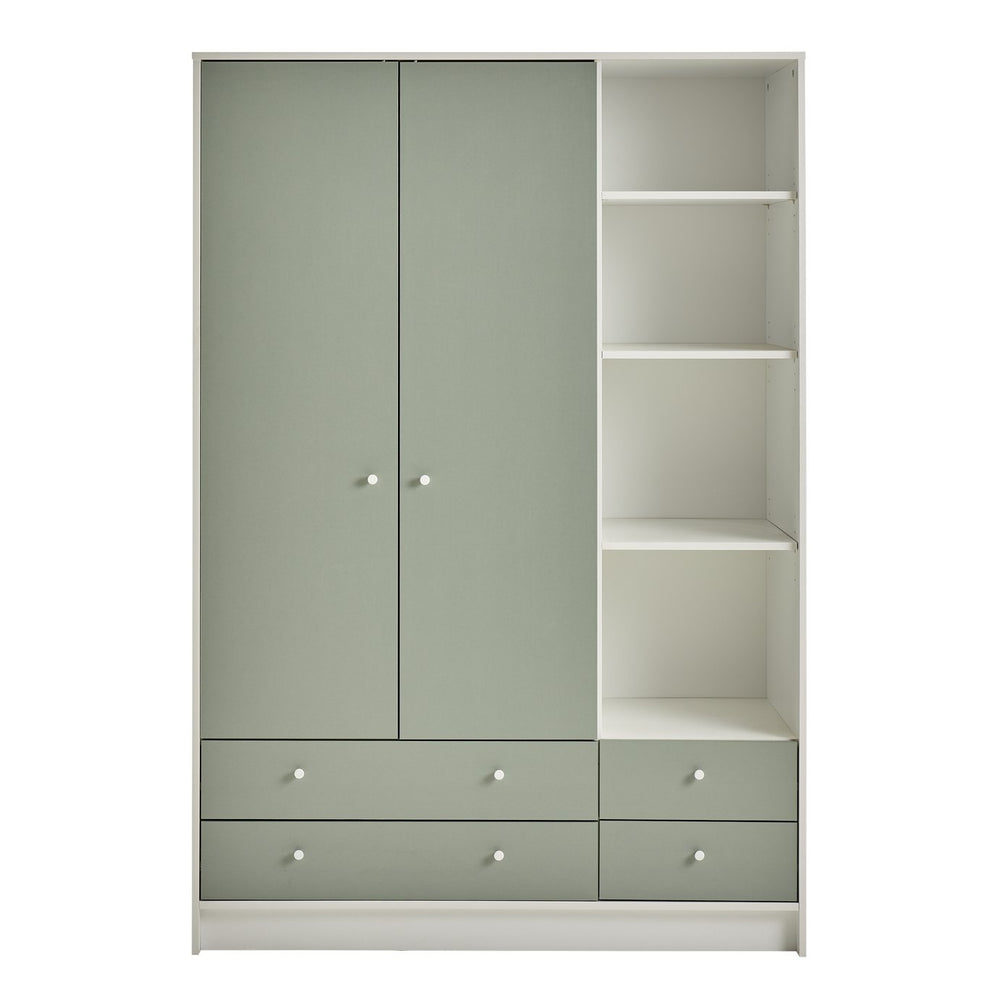 Kids Malibu 2 Door 4 Drawer Wardrobe - Green 17670385