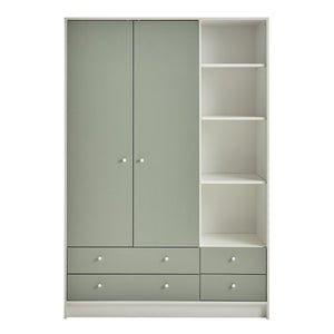 Kids Malibu 2 Door 4 Drawer Wardrobe - Green 17670385