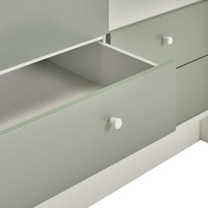Kids Malibu 2 Door 4 Drawer Wardrobe - Green 17670385