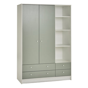 Kids Malibu 2 Door 4 Drawer Wardrobe - Green 17670385