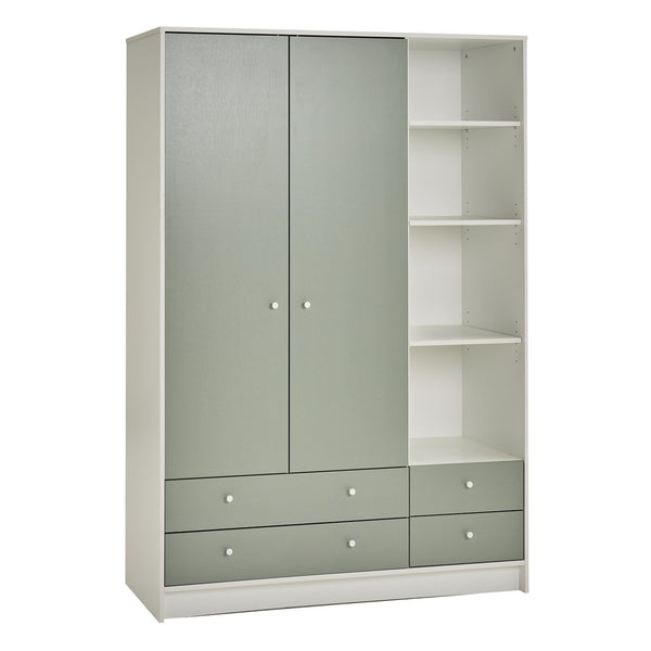 Kids Malibu 2 Door 4 Drawer Wardrobe - Green 17670385