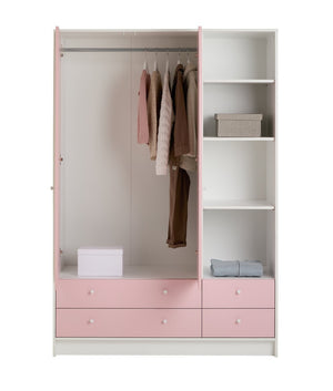 Malibu 2 Door 4 Drawer Wardrobe - Pink 11185089