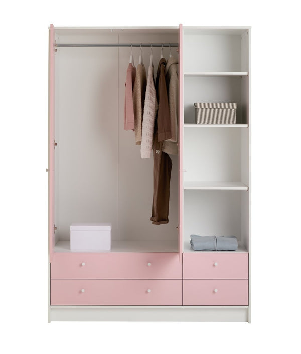 Malibu 2 Door 4 Drawer Wardrobe - Pink 11185089