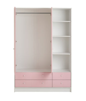 Malibu 2 Door 4 Drawer Wardrobe - Pink 11185089