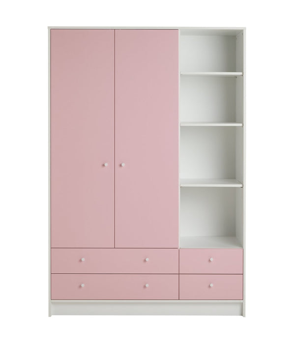 Malibu 2 Door 4 Drawer Wardrobe - Pink 11185089