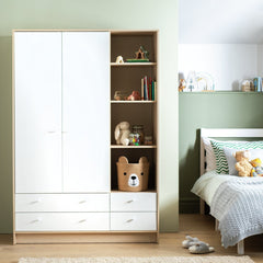 Malibu 2 Door 4 Drawer Wardrobe - White 13419722